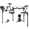 DONNER EC7247 Elektronisches Schlagzeug mit Mesh-Pads, 225+ Sounds, USB MIDI, Aluminium-Rack