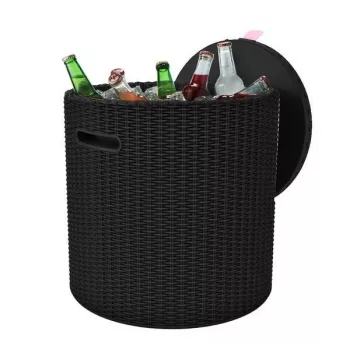 KETER Gartentisch/Aufbewahrungsbox Cool Stool braun
