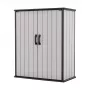 Keter Premier Tall Gartenhaus 29209552 – Beige/Braun Harz Lagerhaus, 1700L, Doppelwandig, Abschließbar