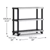KETER 3-stufiges Regal Fused 122,1x45,7x105,8cm schwarz