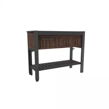 KETER Extendable Party Station walnussfarbener Partytisch