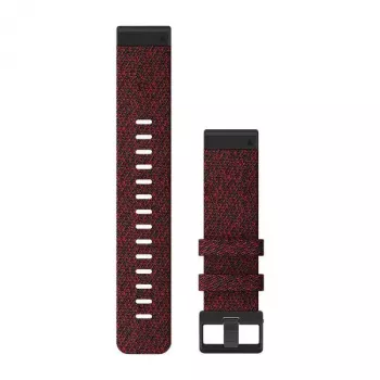 GARMIN Zubehör, fenix 6 22mm QuickFit Heathered Red Nylon Armband