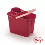 MERY Eimer 14L mit Druckknopf rot