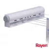 RAYEN Einziehbare Wäscheleine 22m mit 10 Stk. Wäscheklammern
