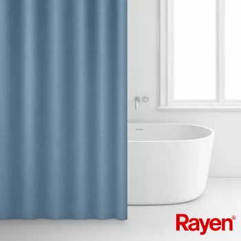 RAYEN Duschvorhang 180x200cm blau, Polyester