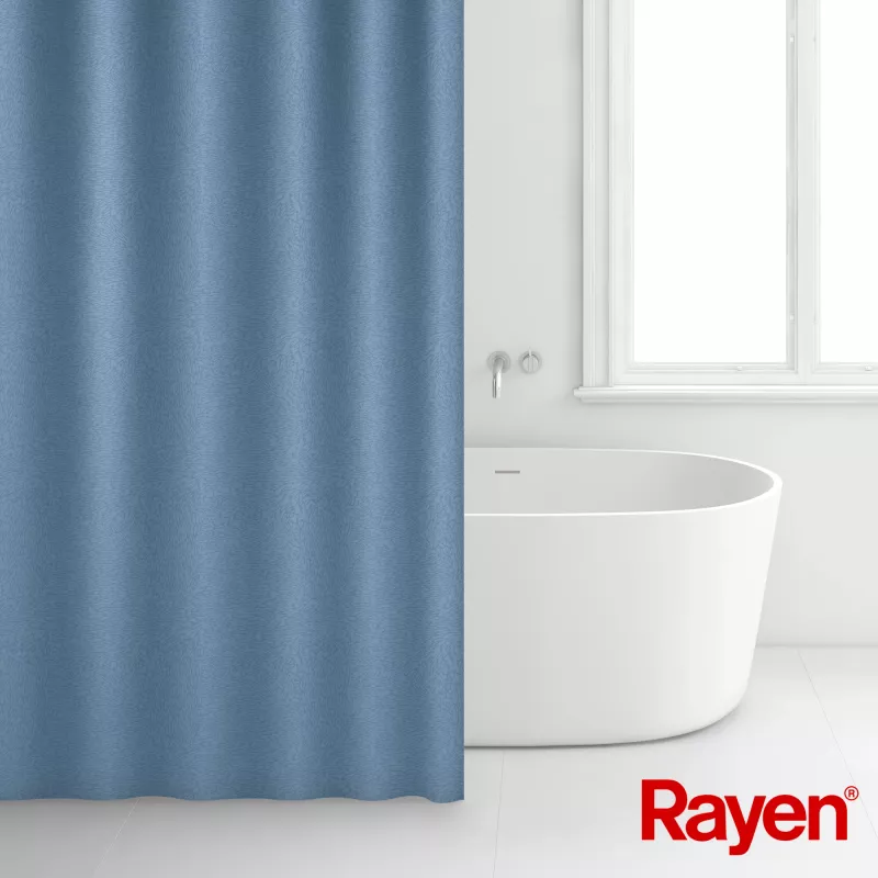 RAYEN Duschvorhang 180x200cm blau, Polyester