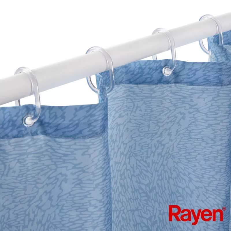 RAYEN Duschvorhang 180x200cm blau, Polyester
