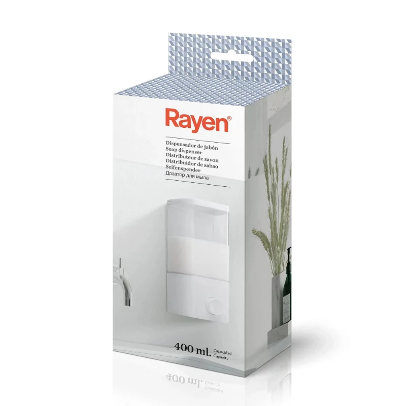RAYEN Flüssigseifenspender / weiß / 400ml