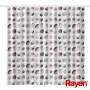 RAYEN Duschvorhang 180x200cm weiß/gerippt, PEVA