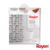 RAYEN Duschvorhang 180x200cm weiß/gerippt, PEVA