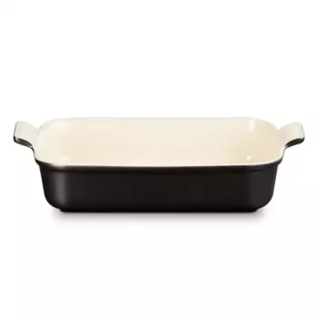 Le Creuset Rectangular Heritage Stoneware 32x24cm / 4L schwarz