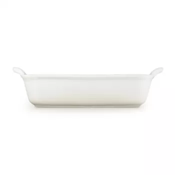 Le Creuset Rechteckige Heritage Steinzeug Auflaufform 26x19cm / 2,4L weiß