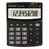 REBELL RE-SDC408 BX Halb-Desktop-Taschenrechner, 12-stelliges LCD, Dual Power (Solar & Batterie), Schwarz