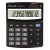 REBELL RE-SDC412 BX Halb-Desktop-Taschenrechner, 12-stelliges LCD, Dual Power, Schwarz