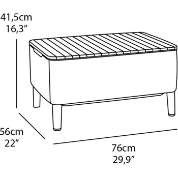 KETER Gartenmöbel-Set Salemo Balkon-Set grau