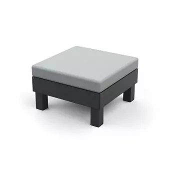 KETER Gartenhocker/Tisch Element mit Polster grau/hellgrau