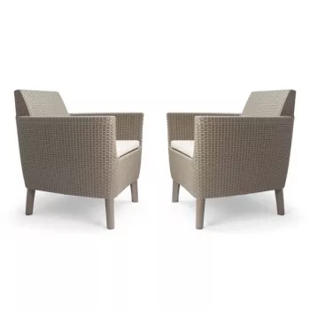KETER Gartenstühle 2 Stk. Salemo Duo beige