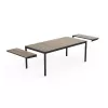 KETER Gartentisch ausziehbar Deco Porto Nova ausziehbar 200-280 Eschenholz-Optik/schwarz