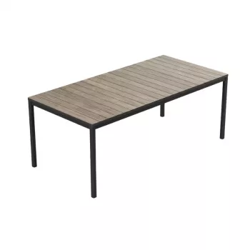 KETER Gartentisch Deco Porto Nova 200 Eschenholz-Optik/Schwarz