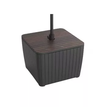 KETER Luzon Parasol Beistelltisch Walnuss/Grau 29214820939