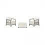 KETER Gartenmöbel-Set Scandi Linea Balkon-Set kieselgrau/salbeigrün Steinton