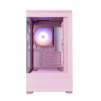 Zalman P30 V2, mATX Mini Tower PC-Gehäuse, 3 x 120mm ARGB-Lüfter, Pink