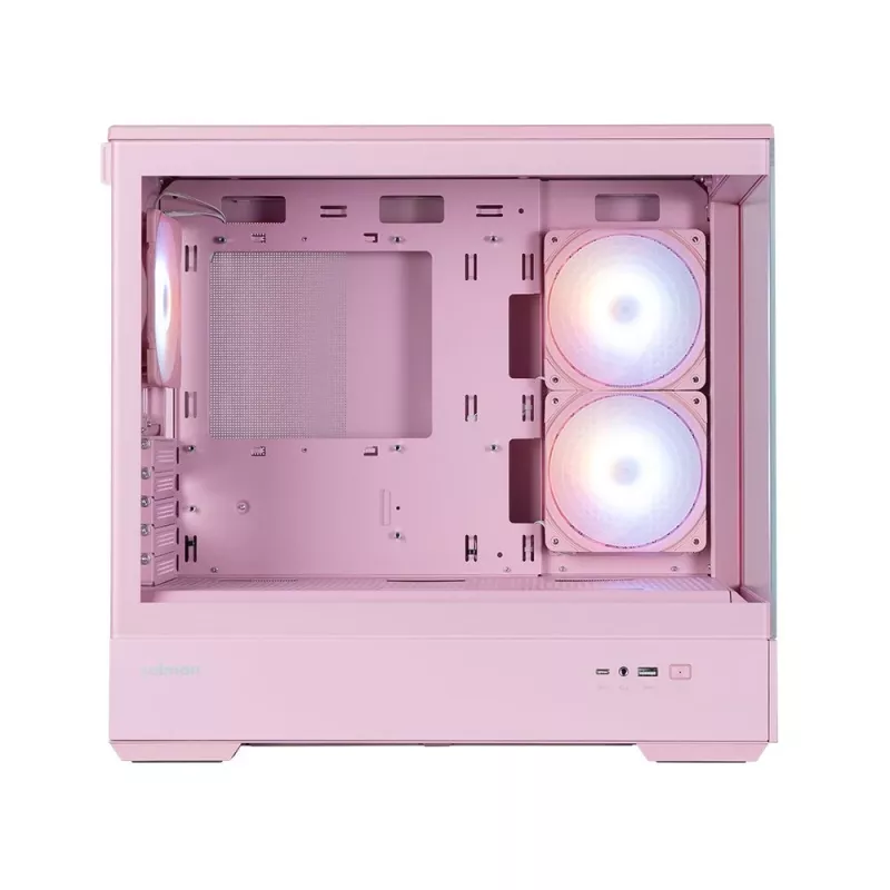 Zalman P30 V2, mATX Mini Tower PC-Gehäuse, 3 x 120mm ARGB-Lüfter, Pink