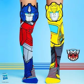 MADMIA Kinder Kniestrümpfe Socken Transformers Optimus Bumblebee 3D / Mm247