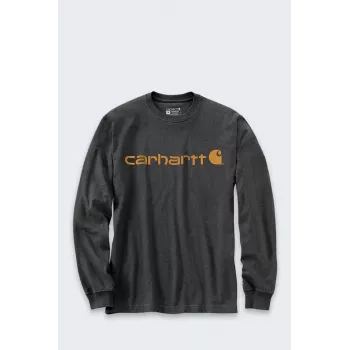 Carhartt Dearborn Relaxed LS Logo T-Shirt CARBON