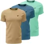 Herren T-Shirt 4F M4481 3er-Pack beige, blau, mint 4FWSS26TTSHM4481 91S 4XL