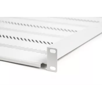 DIGITUS TN-19-550-1U-GY 1U festes Rack-Regal, 550 mm tief, Grau RAL 7035, 25 kg Traglast