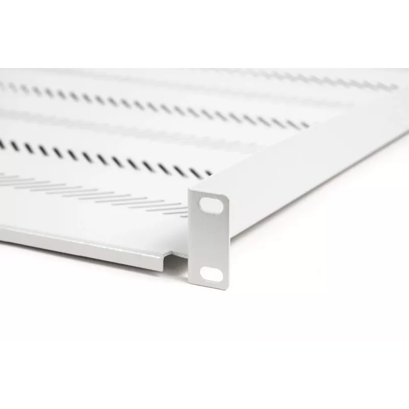 DIGITUS TN-19-550-1U-GY 1U festes Rack-Regal, 550 mm tief, Grau RAL 7035, 25 kg Traglast