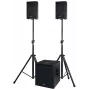 ACT SOL8SISAS Solton ACT SAT Aktives 2.1 PA-System 1000W RMS mit 15-Zoll-Subwoofer und 8-Zoll-Satelliten