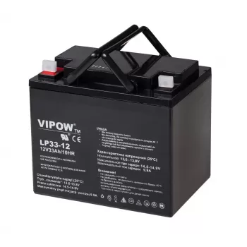 VIPOW 12V 33Ah Gel-Batterie