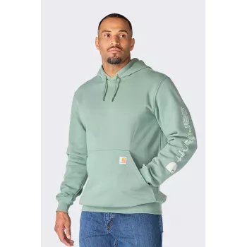 Carhartt Iconic K288 Logo Kapuzenpullover GREEN SLATE