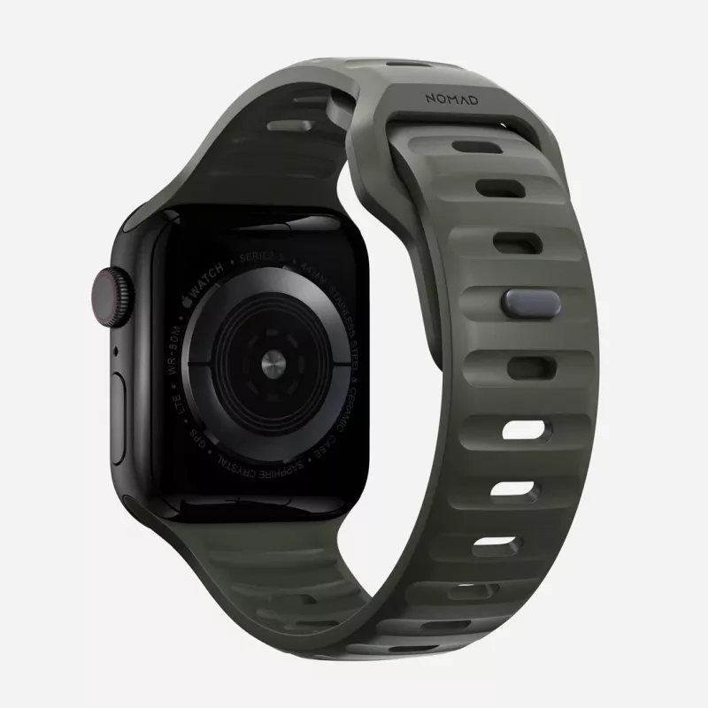 NOMAD Sport Band – Armband für Apple Watch 46mm/49mm aus FKM (ash green)