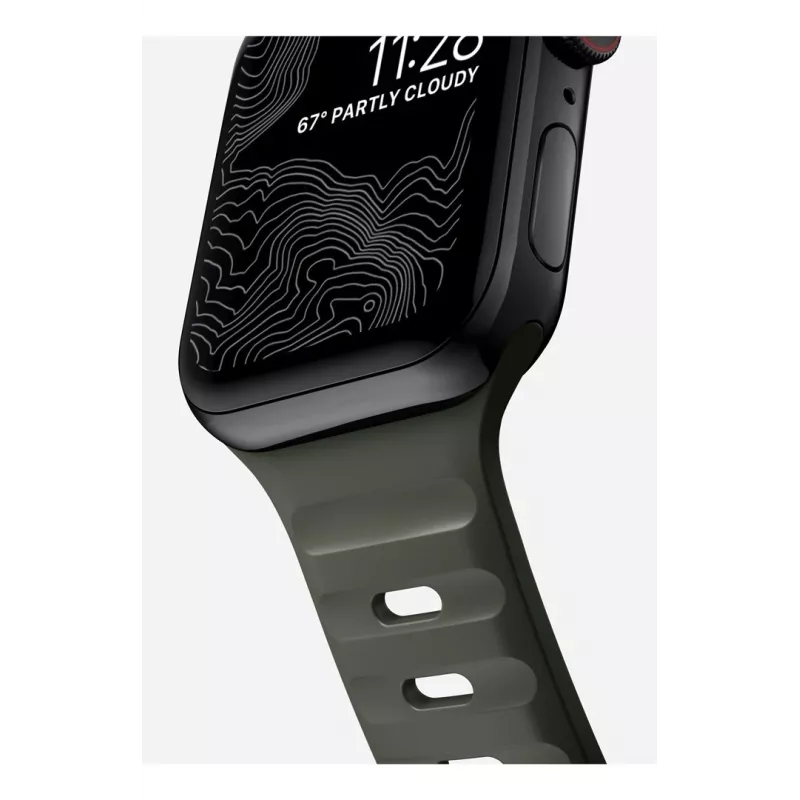NOMAD Sport Band – Armband für Apple Watch 46mm/49mm aus FKM (ash green)