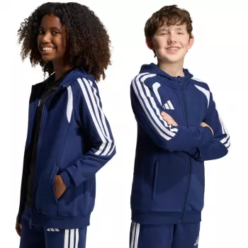 Kinder Kapuzenpullover adidas Tiro 26 League Sweat Full Zip Hoodie marineblau KF3322 164cm