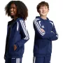 Kinder Kapuzenpullover adidas Tiro 26 League Sweat Full Zip Hoodie marineblau KF3322 164cm