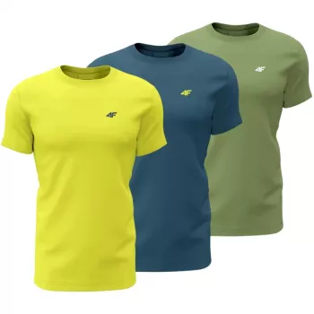 Herren T-Shirt 4F M4217 3er-Pack gelb, blau, grün 4FWSS26TTSHM4217 90S M