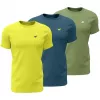 Herren T-Shirt 4F M4217 3er-Pack gelb, blau, grün 4FWSS26TTSHM4217 90S 5XL