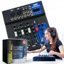 DNA T4MIX analoger 4-Kanal-Audiomixer Blau