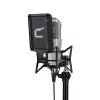 Comica STM01 USB-Kondensatormikrofon mit Nierencharakteristik, 24-bit/48kHz, Echtzeit-Monitoring, Gain-Regler, Stummschaltung, Ganzmetallgehäuse, Tischständer, Pop-Filter
