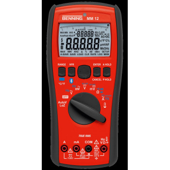 BENNING MM12 True RMS Digitalmultimeter mit Bluetooth und Datenlogger, 6000 Counts, CAT IV 600V / CAT III 1000V 044088