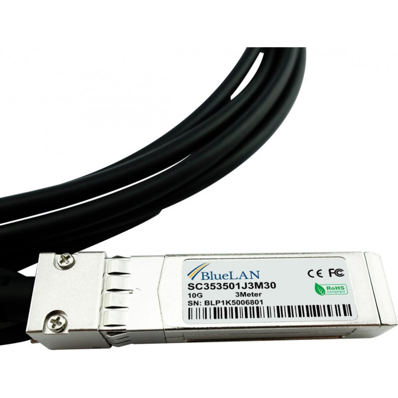 BLUELAN BlueOptics 10GBASE-CR SFP+ Direct Attach Kupferkabel 1m Industrial SC353501J1M30IN