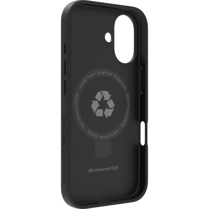 dbramante1928 Iceland Ultra Rückseitenhülle für Apple iPhone 17 – Schwarz – MagSafe-kompatibel mit Kickstand und D3O-Schutz IUK3CL006712