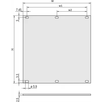 SCHROFF 4U 42HP Aluminium-Frontplatte, eloxiert/chromatiert, 19-Zoll-Rackmontage 30847463