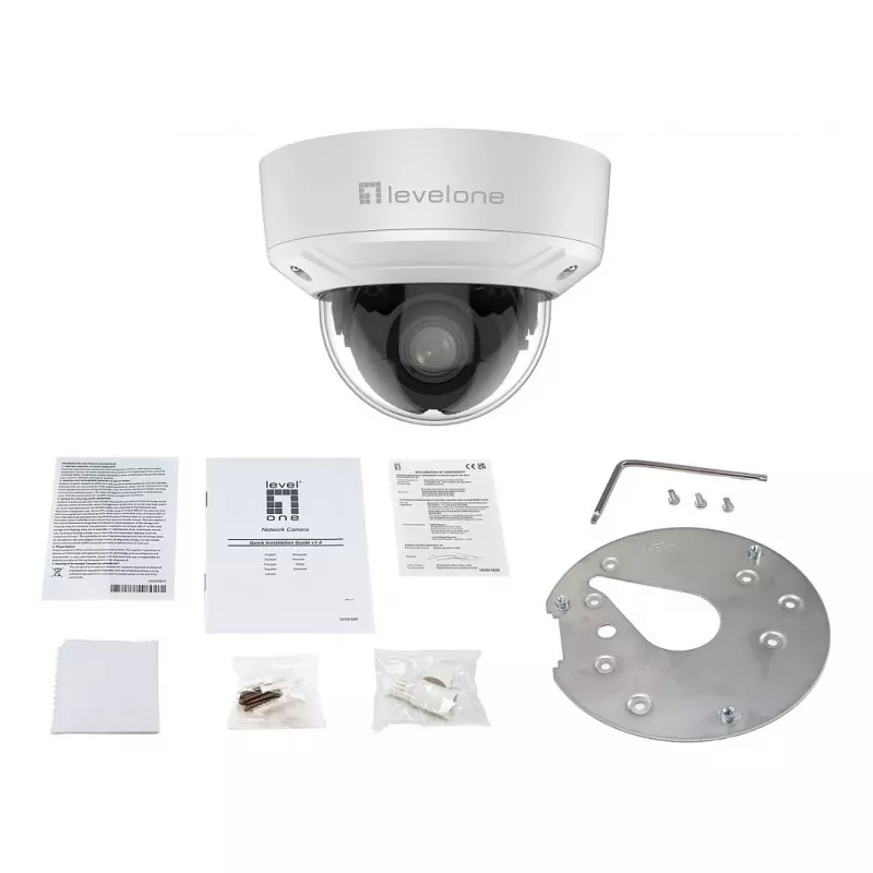 LevelOne FCS-3461 Dome-IP-Kamera 2MP 4x Zoom H.265 PoE Innen/Außen