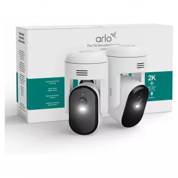 Arlo Essential 3 2K PTZ Überwachungskamera (2er-Pack, Weiß)