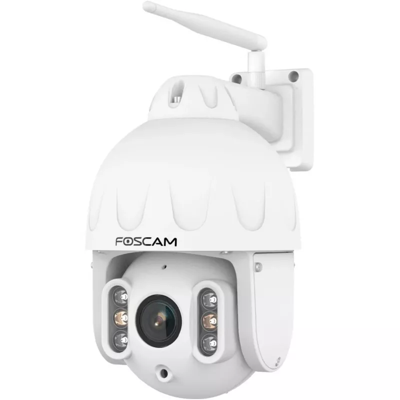 FOSCAM SD8P Außenkamera mit Schwenk-/Neigefunktion und WLAN, 8MP 4K, 4x optischer Zoom, IP66, Weiß